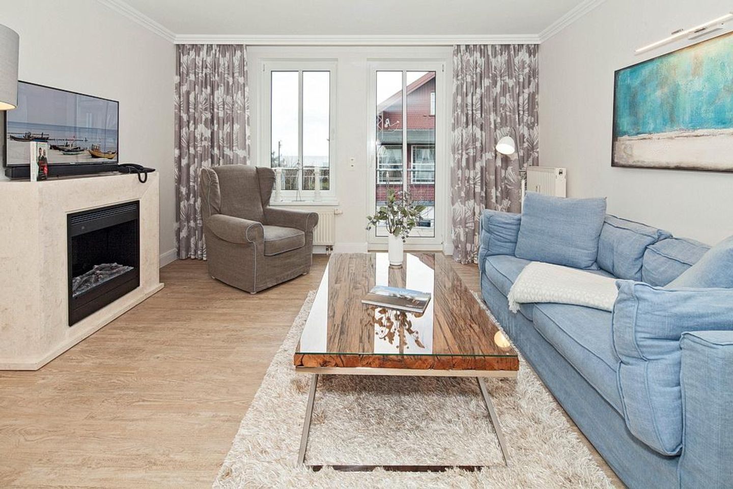 Seehof Seehof 224 Usedom - Wohn-Essbereich mit Couch