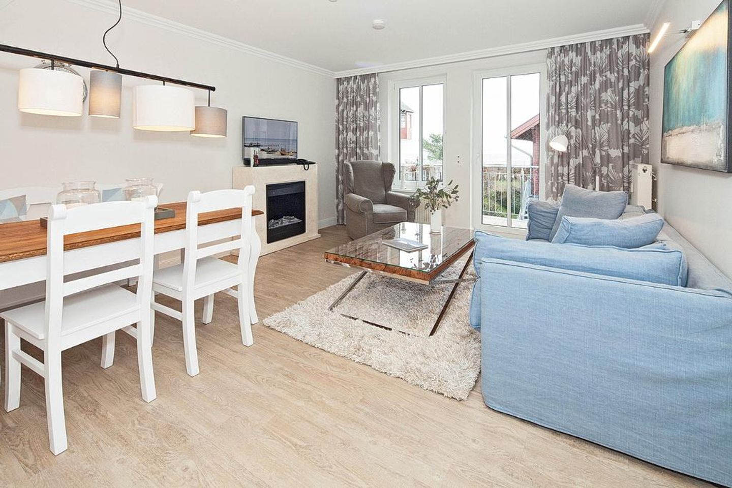 Seehof Seehof 224 Usedom - Wohn-Essbereich mit Couch