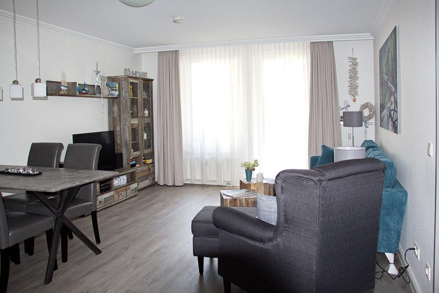 Seehof Seehof 214 Usedom - Wohn-Essbereich mit Couch