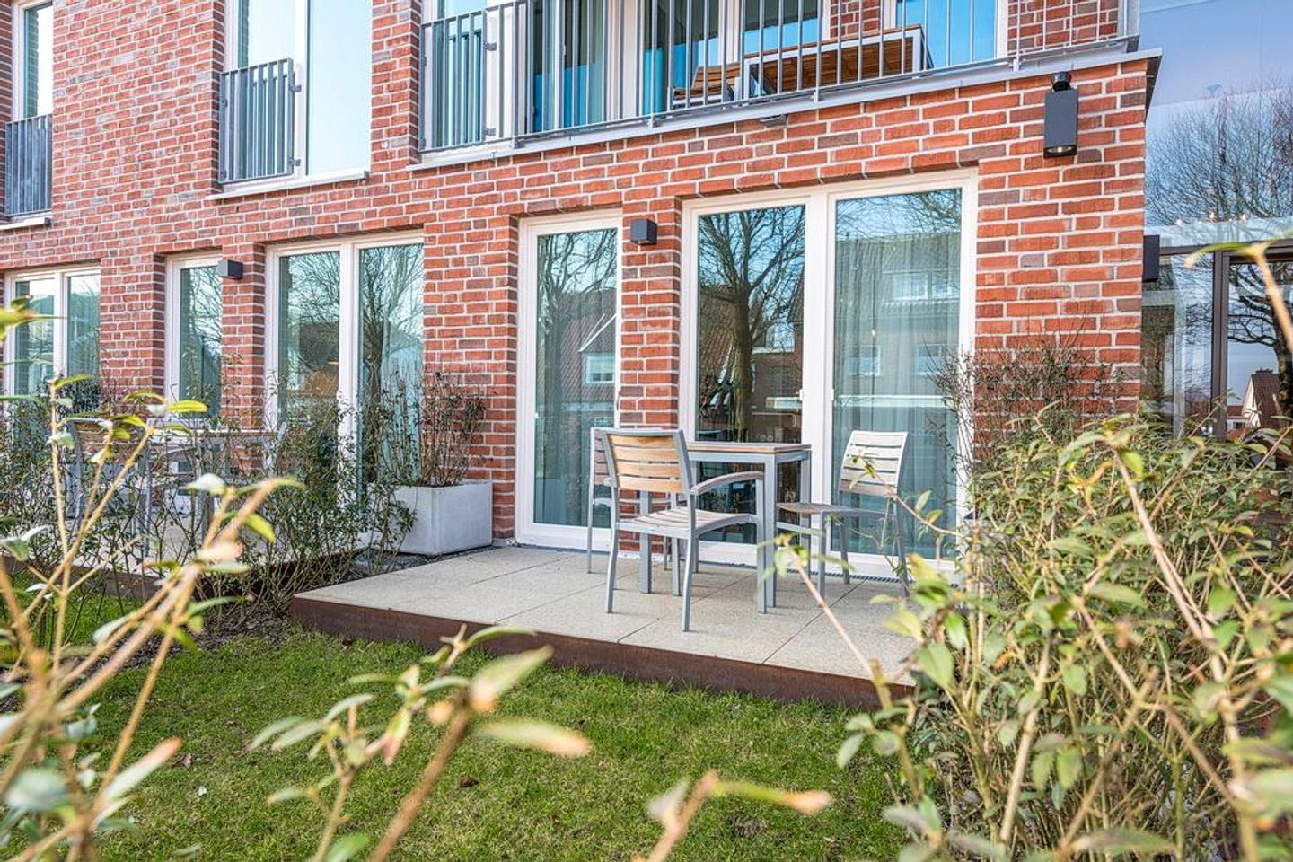 Apartmentvilla Anna See Apartmentvilla Anna See 1-01 Langeoog - Terrasse mit Zugang zum Wohn-/Essbereich