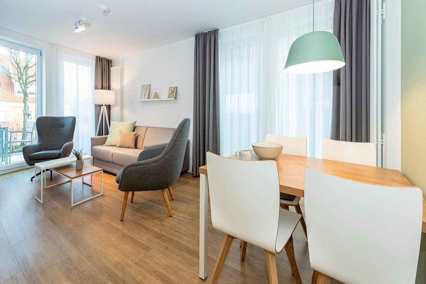 Apartmentvilla Anna See Apartmentvilla Anna See 1-03 Langeoog - Wohn-Essbereich mit Esstisch