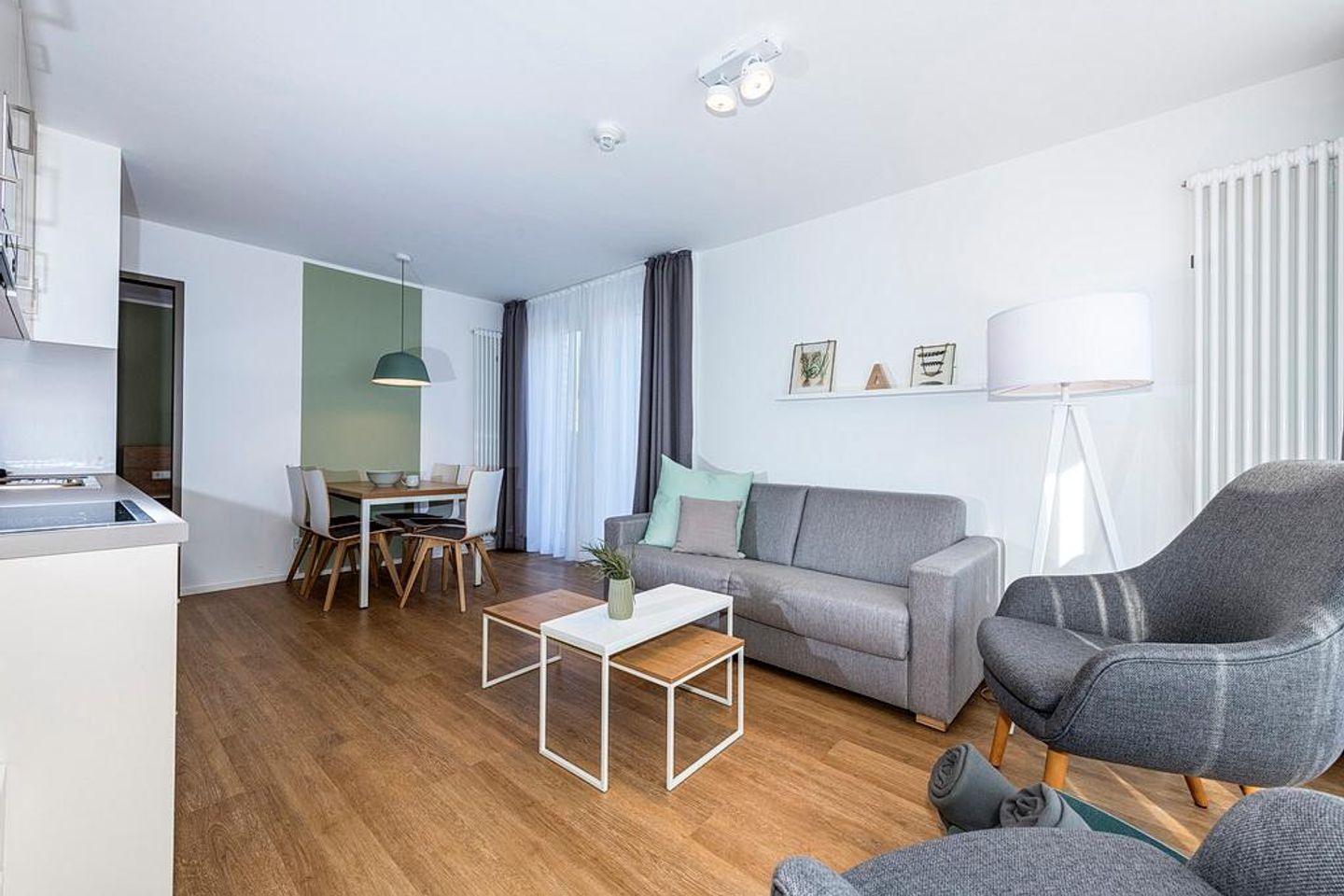 Apartmentvilla Anna See Apartmentvilla Anna See 1-17 Langeoog - Wohn-Essbereich mit Couch