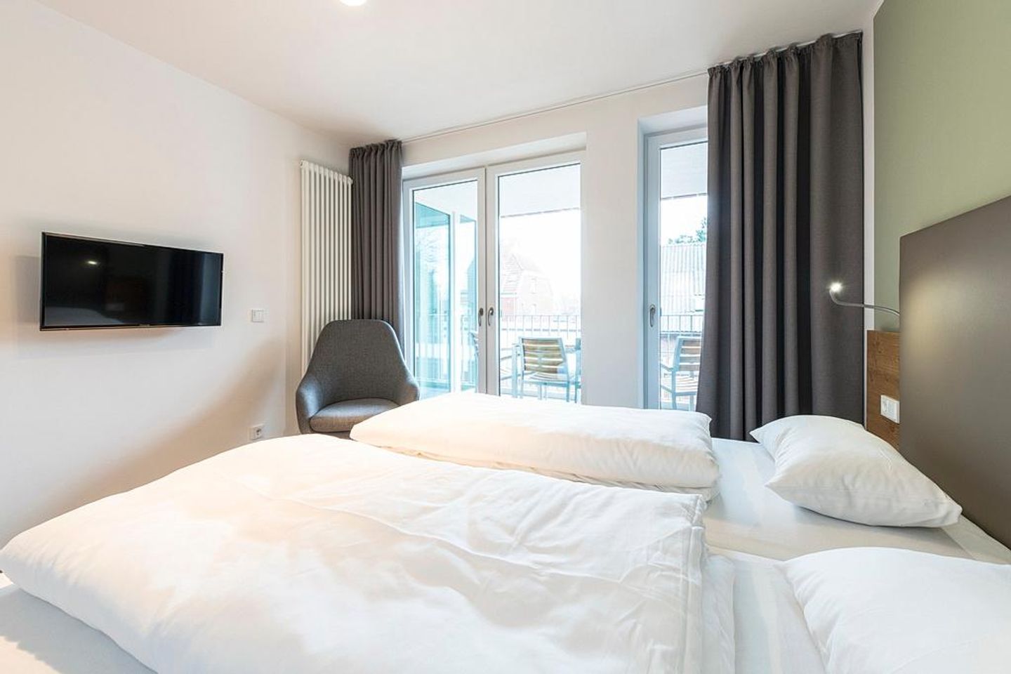 Apartmentvilla Anna See Apartmentvilla Anna See 2-08 Langeoog - Schlafzimmer mit Doppelbett