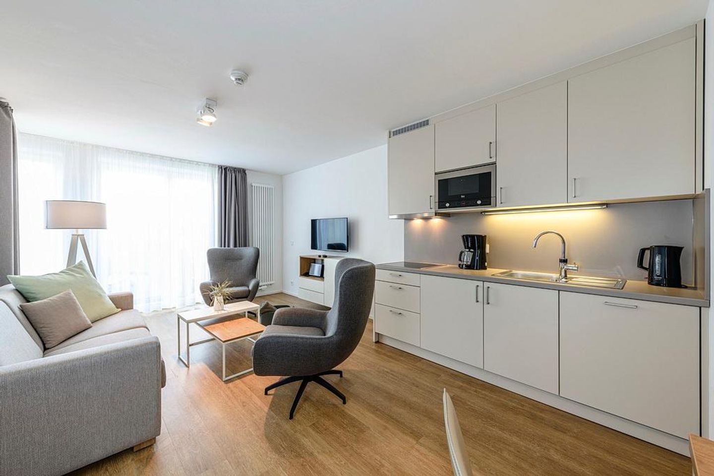 Apartmentvilla Anna See Apartmentvilla Anna See 1-11 Langeoog - Wohn-Essbereich mit Küchenzeile