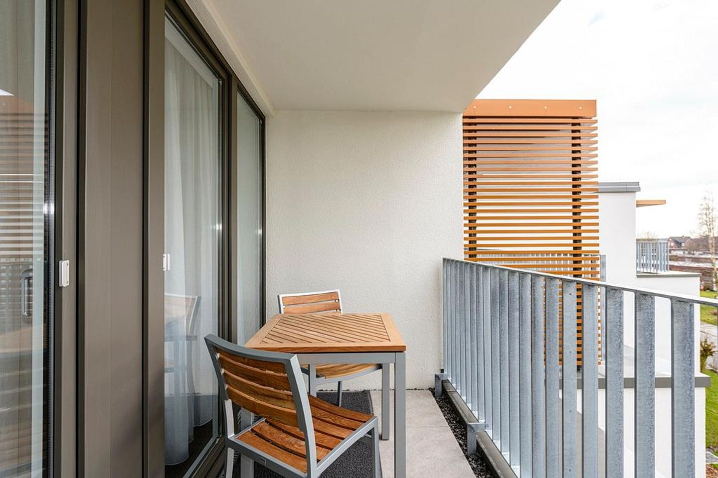 Deichhäuser Anna Küste Deichhäuser Anna Küste 1-32 Bensersiel - Balkon mit Sitzgelegenheiten