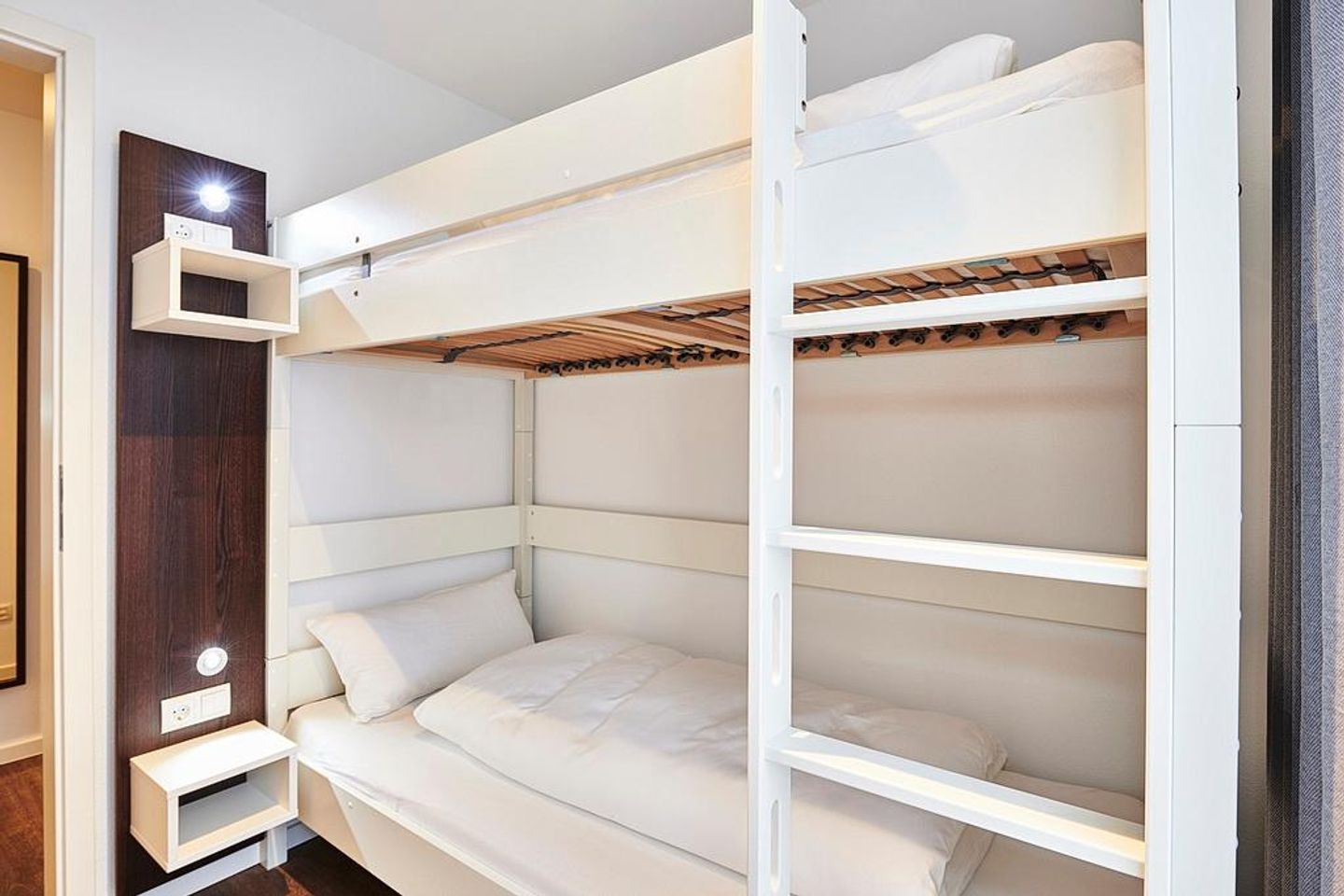 Deichhäuser Anna Küste Deichhäuser Anna Küste 2-30 Bensersiel - Schlafzimmer mit Stapelbett