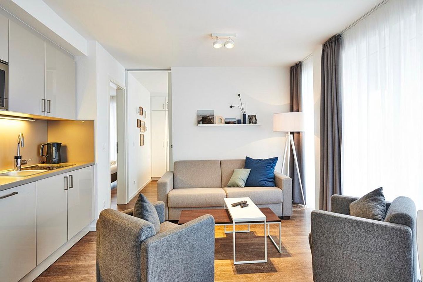 Deichhäuser Anna Küste Deichhäuser Anna Küste 3-23 Bensersiel - Wohnbereich mit Sitzgelegenheit