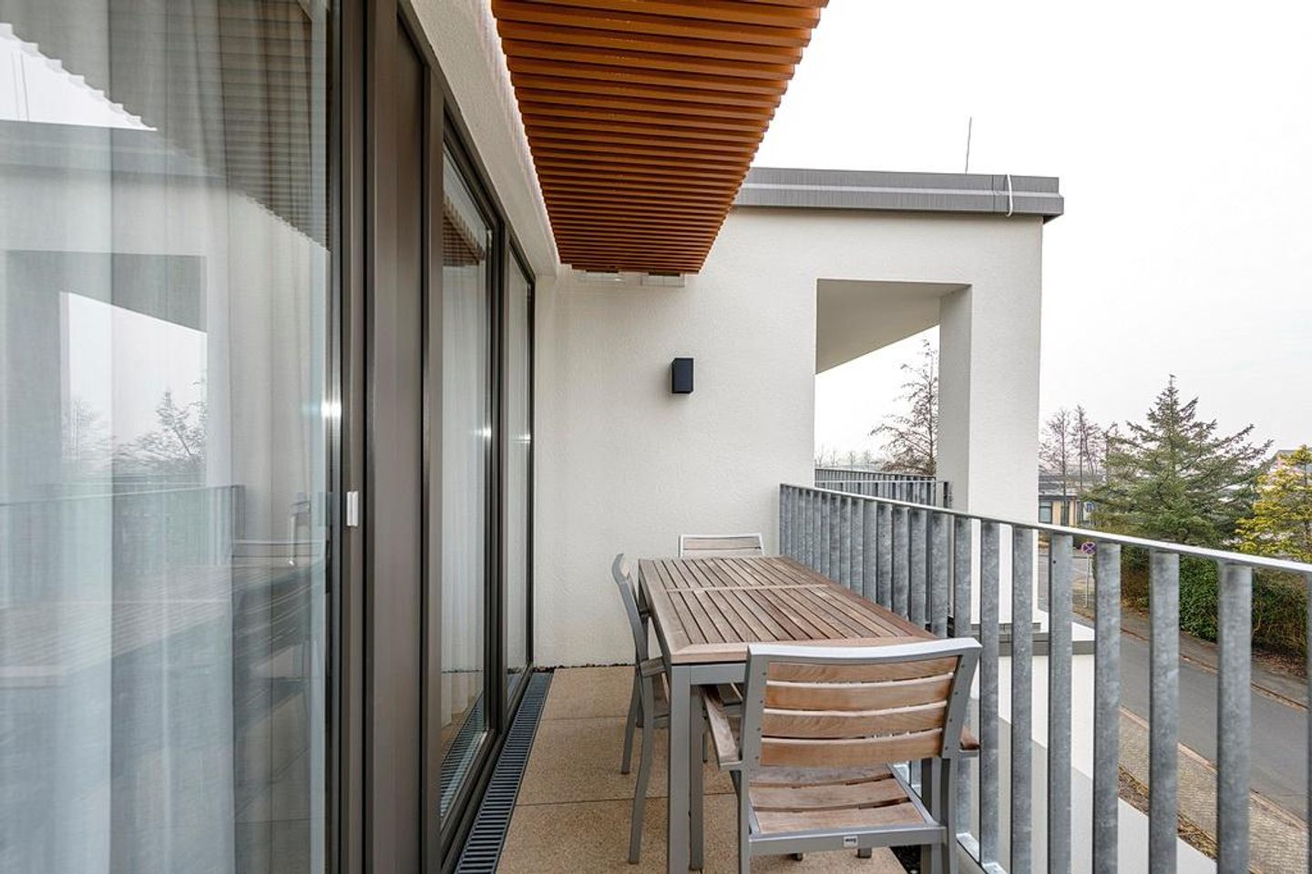 Deichhäuser Anna Küste Deichhäuser Anna Küste 4-31 Bensersiel - Balkon mit Sitzgelegenheit