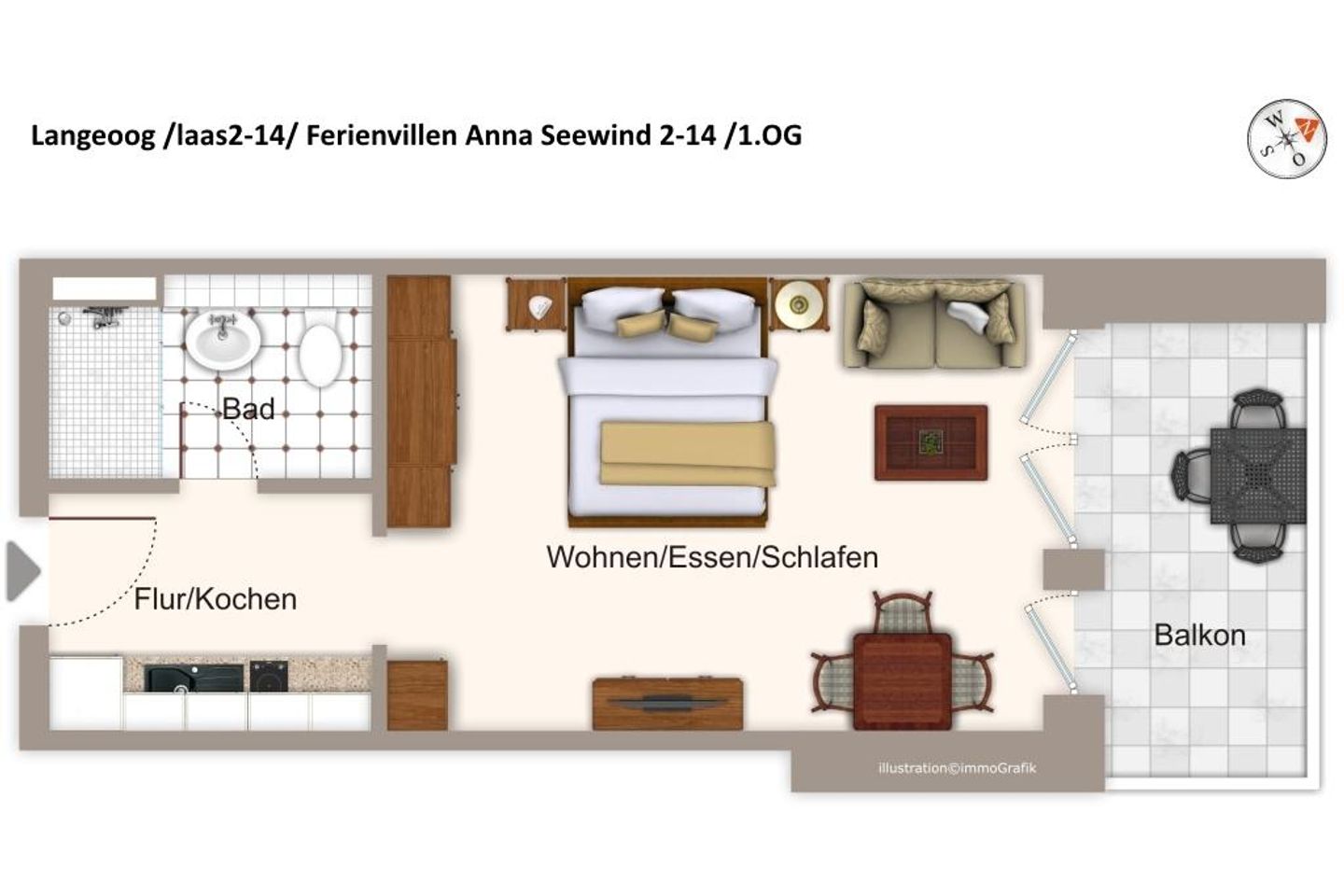 Apartmentvilla Anna See Apartmentvilla Anna See 2-14 Langeoog - Grundriss