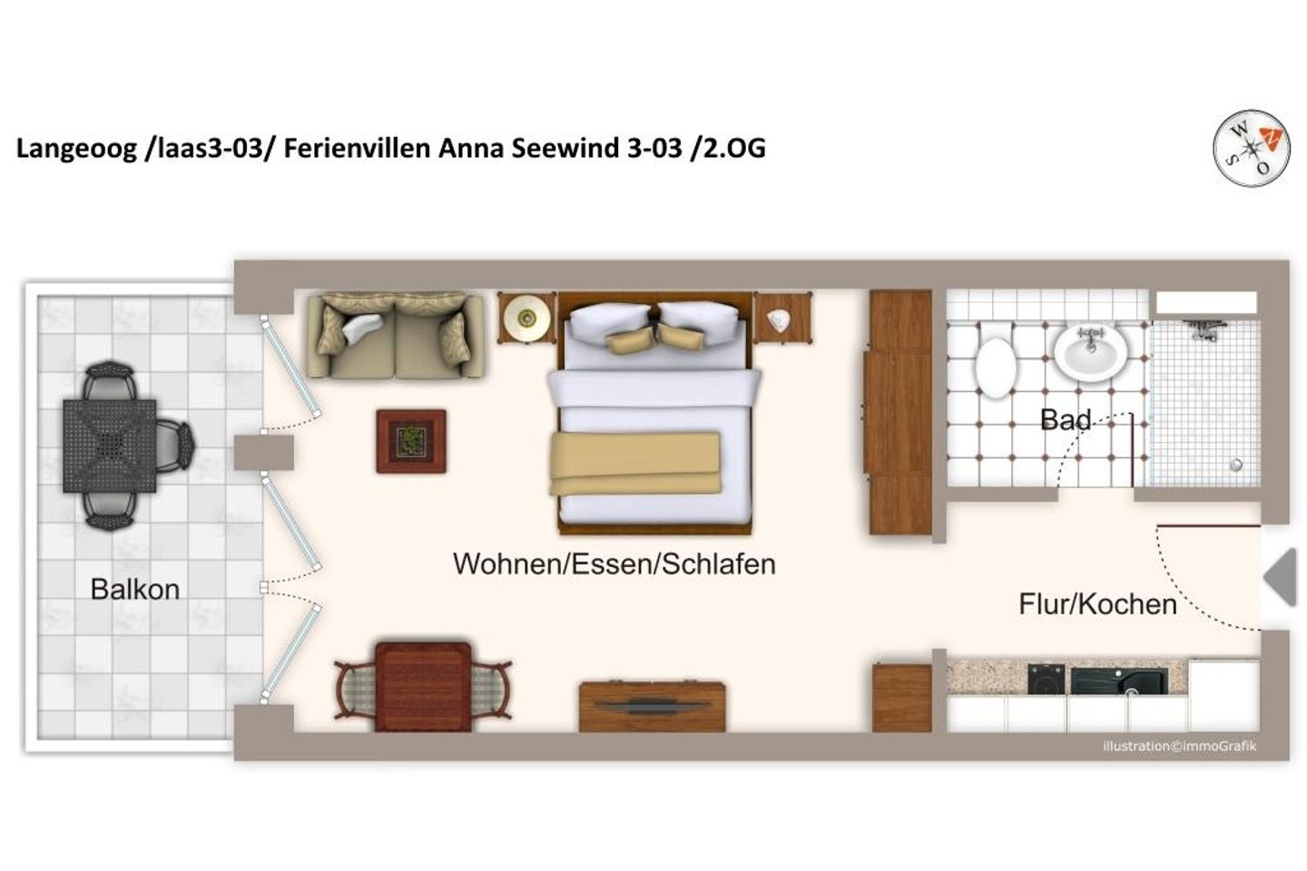 Apartmentvilla Anna See Apartmentvilla Anna See 3-03 Langeoog - Grundriss
