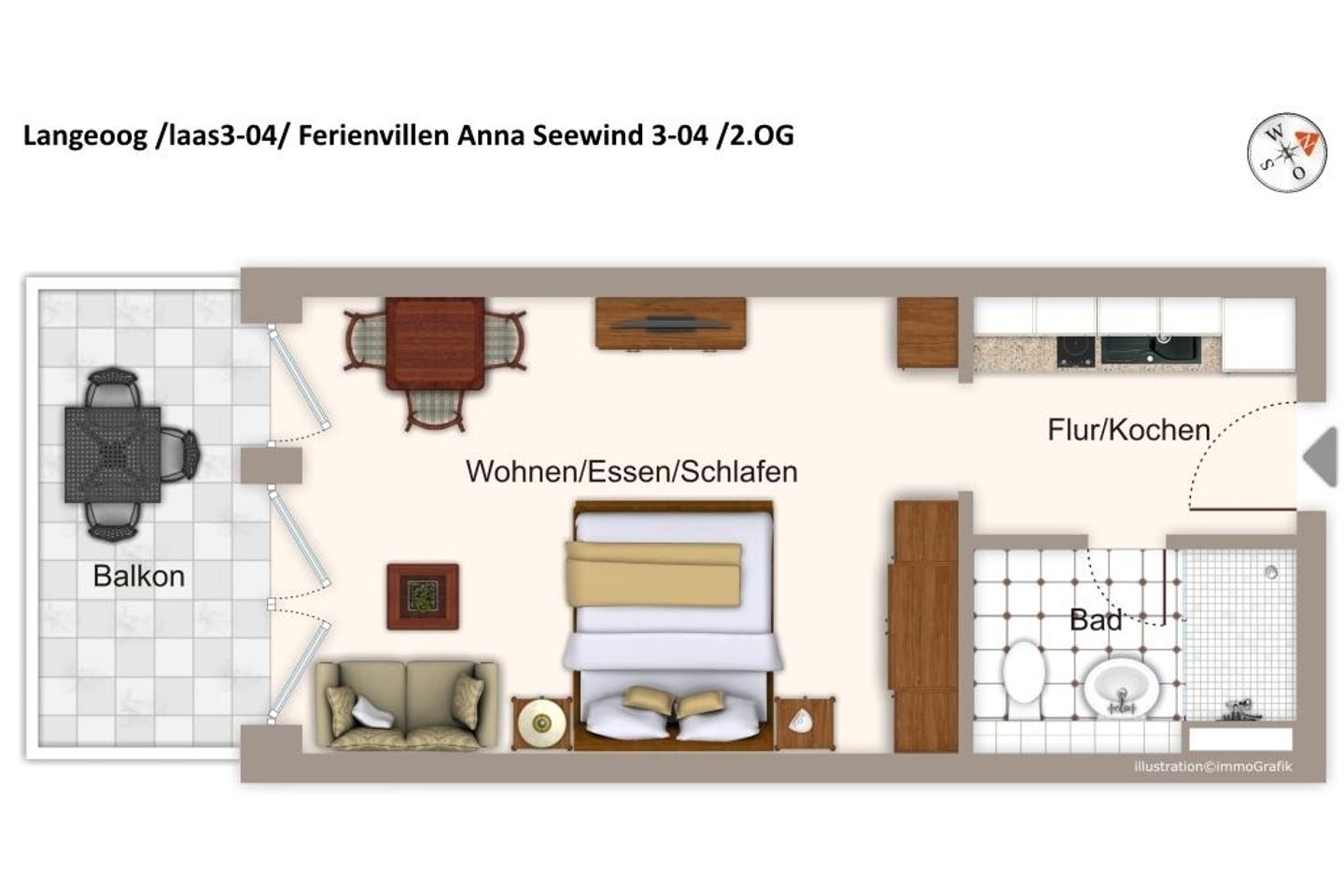 Apartmentvilla Anna See Apartmentvilla Anna See 3-04 Langeoog - Grundriss
