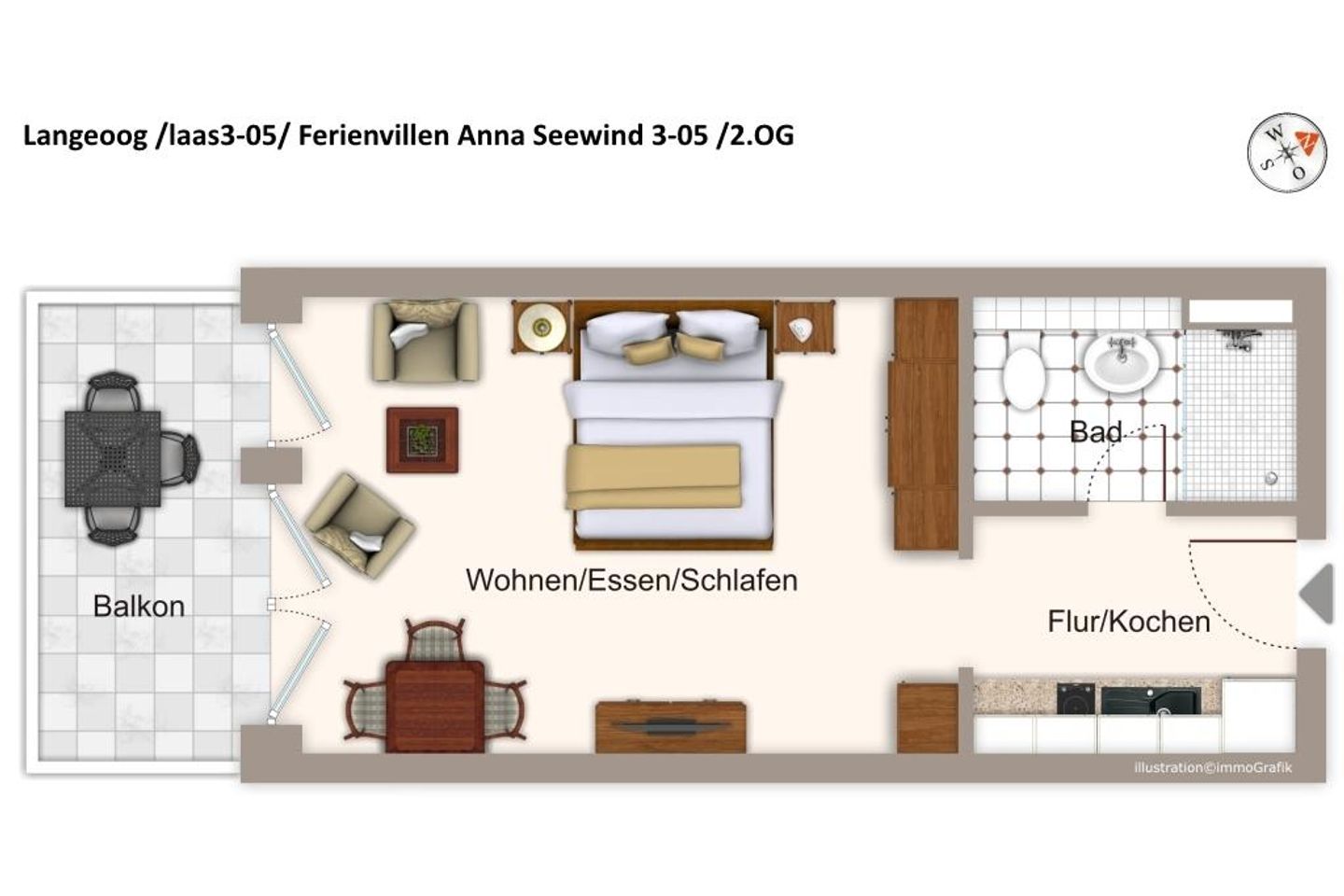 Apartmentvilla Anna See Apartmentvilla Anna See 3-05 Langeoog - Grundriss