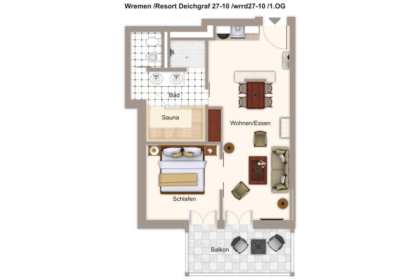 Resort Deichgraf Resort Deichgraf 27-10 Wremen - Grundriss (Angaben ohne Gewähr)