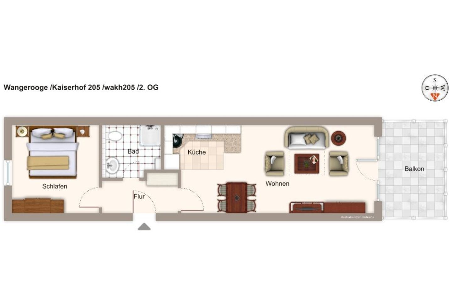 Kaiserhof Kaiserhof 205 Wangerooge - Grundriss