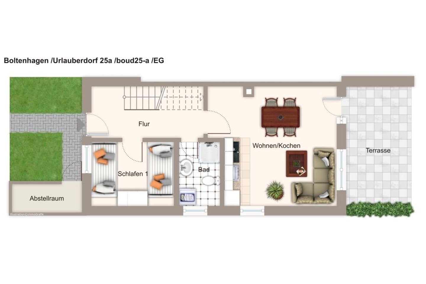 Urlauberdorf Urlauberdorf 25a  Boltenhagen - Grundriss (Angaben ohne Gewähr)