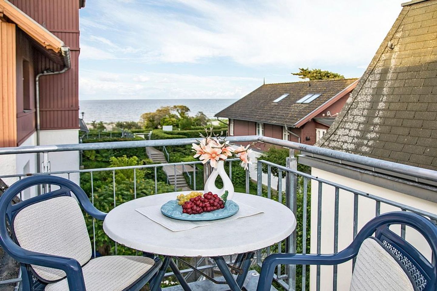 Seehof Seehof 134 Usedom - Balkon mit Gartenmöbeln