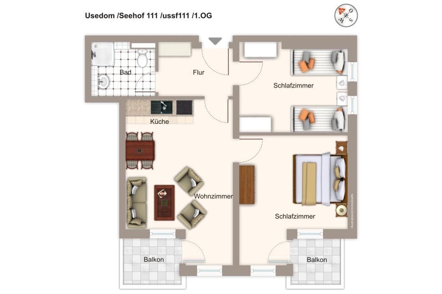 Seehof Seehof 111 Usedom - Grundriss (Angaben ohne Gewähr)