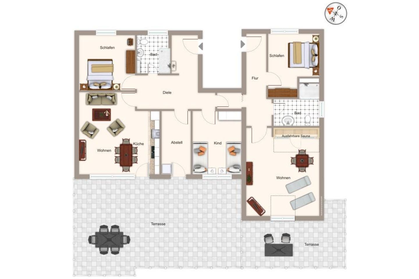 Oberlin Oberlin 15-1-2 Borkum - Grundriss