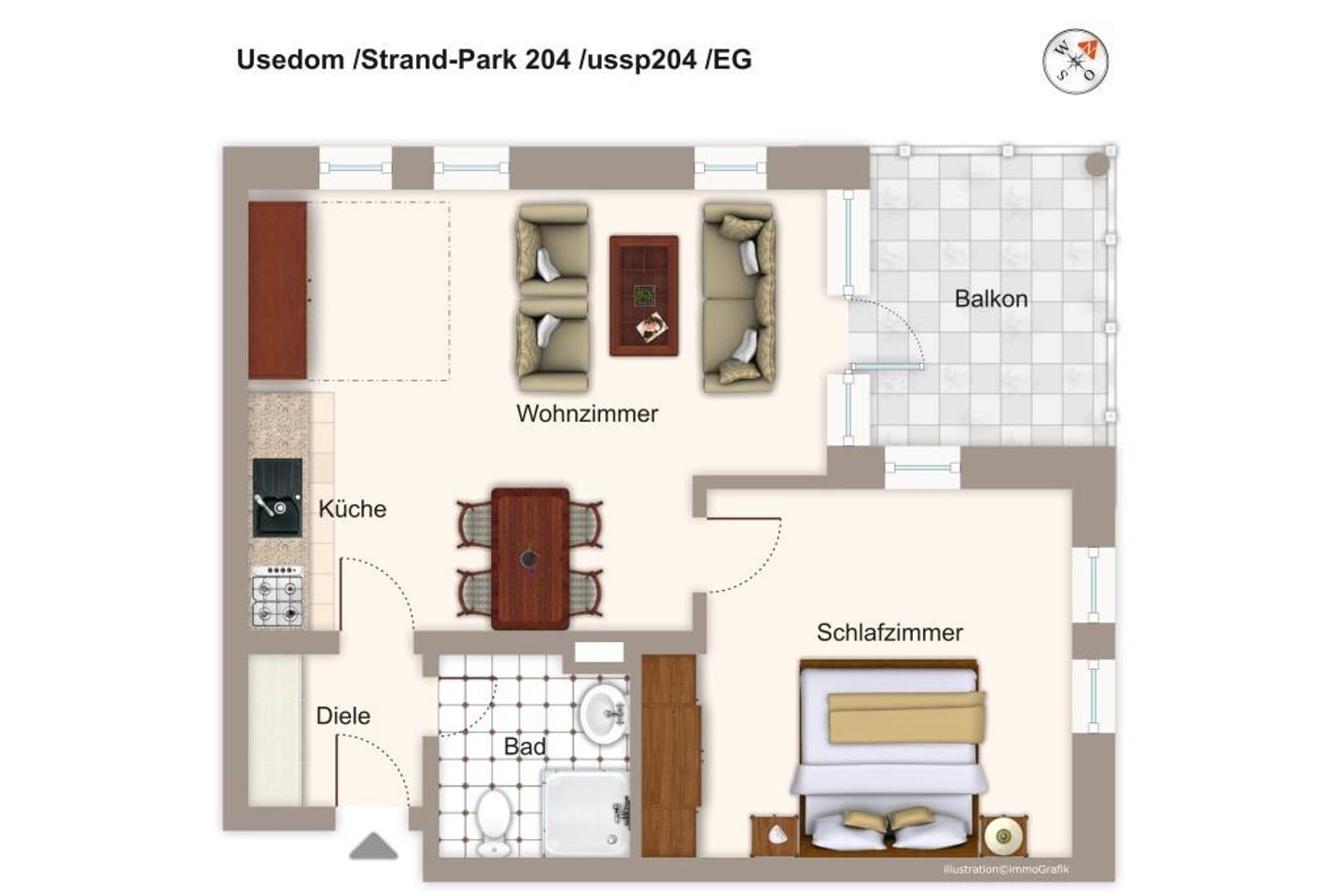 Strand-Park Strand-Park 204 Usedom - Grundriss