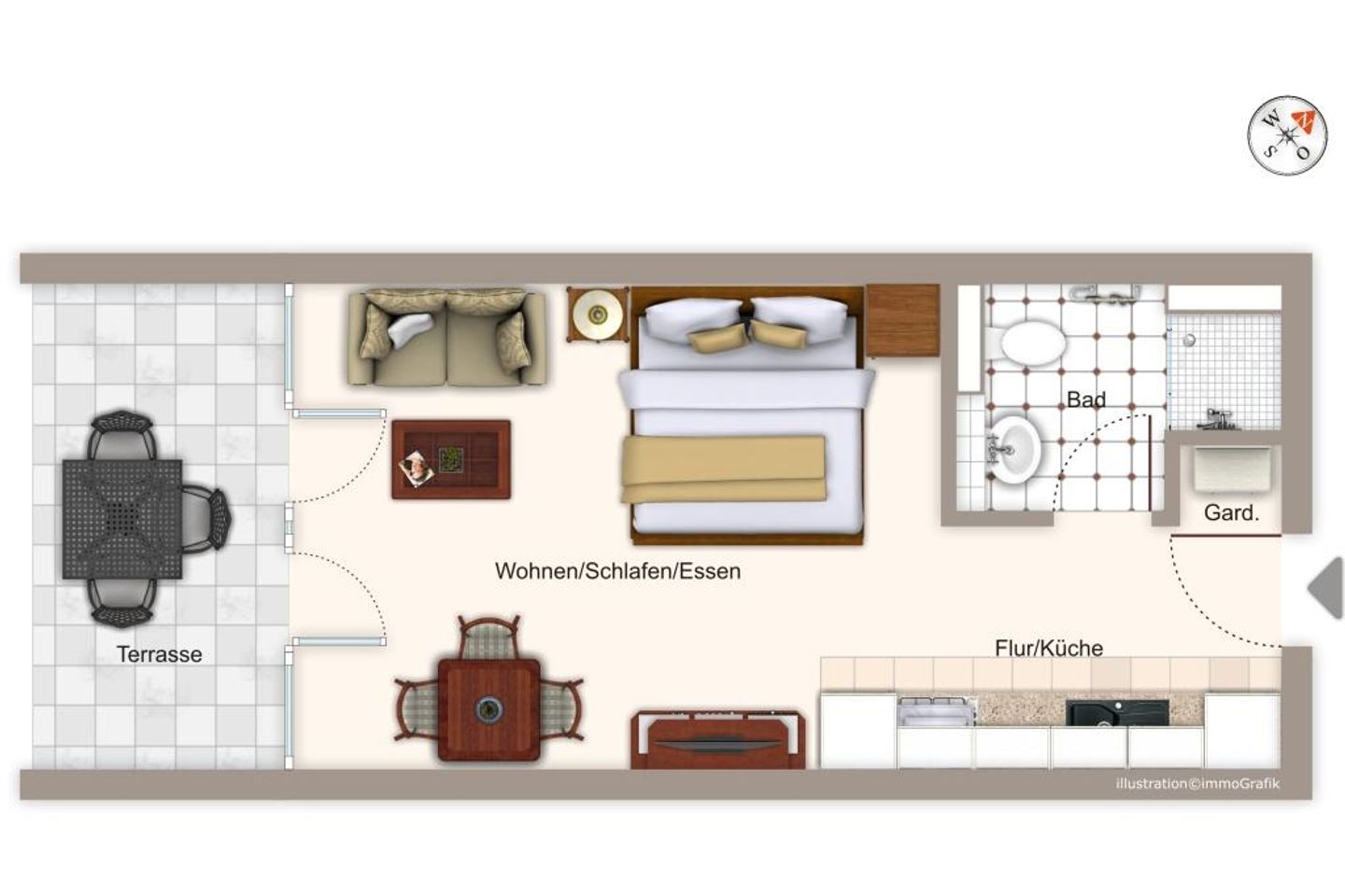 Deichhäuser Anna Küste Deichhäuser Anna Küste 6-32 Bensersiel - Grundriss