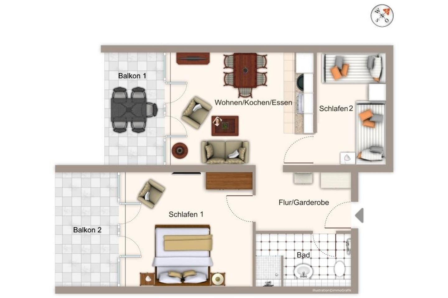 Deichhäuser Anna Küste Deichhäuser Anna Küste 7-31 Bensersiel - Grundriss