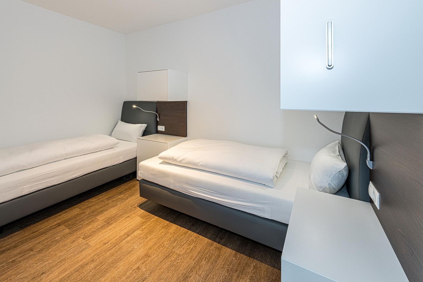 Deichhäuser Anna Küste Deichhäuser Anna Küste 7-21 Bensersiel - Schlafzimmer mit zwei Einzelbetten