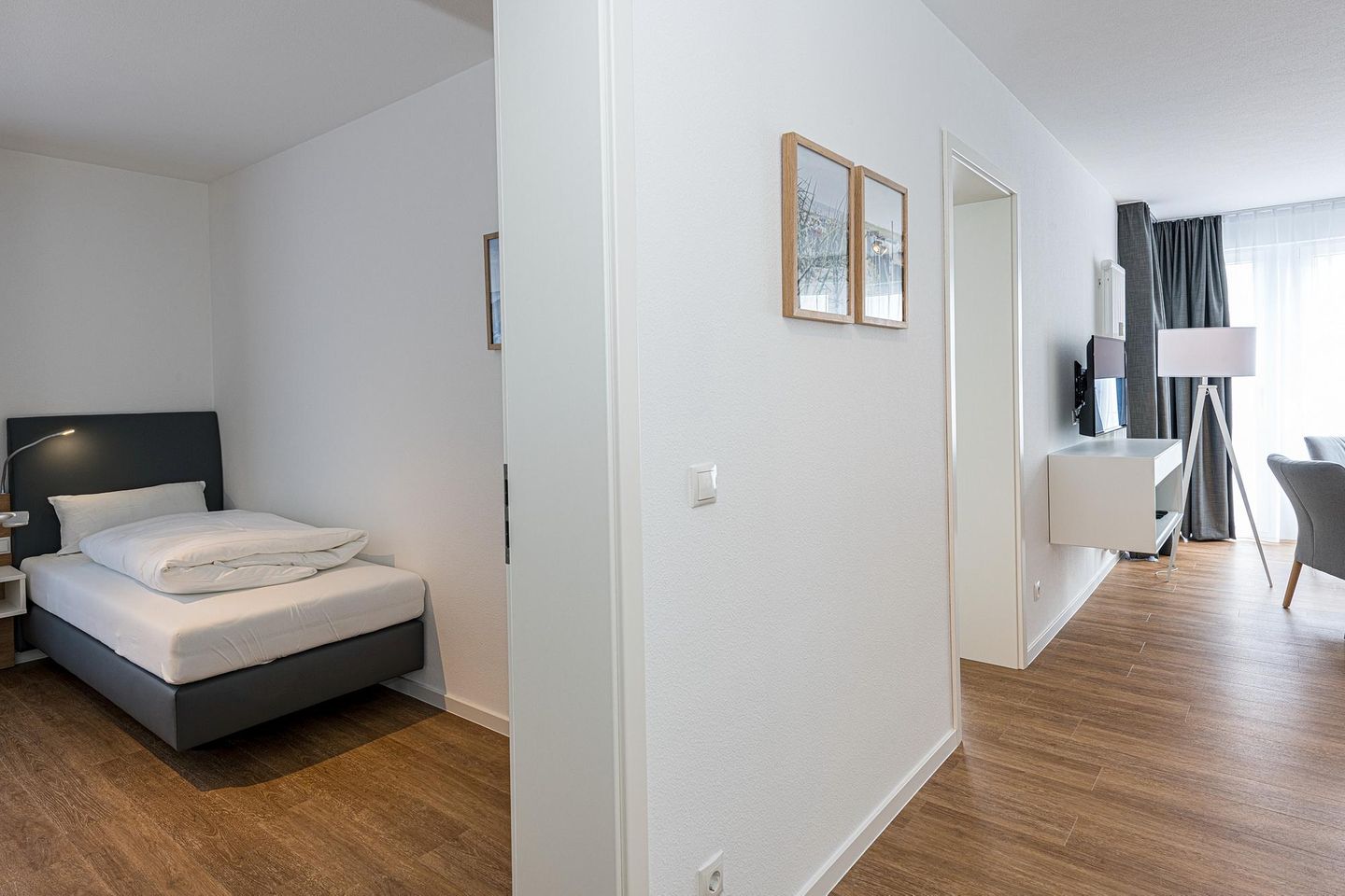 Deichhäuser Anna Küste Deichhäuser Anna Küste 7-24 Bensersiel - Schlafzimmer mit zwei Einzelbetten