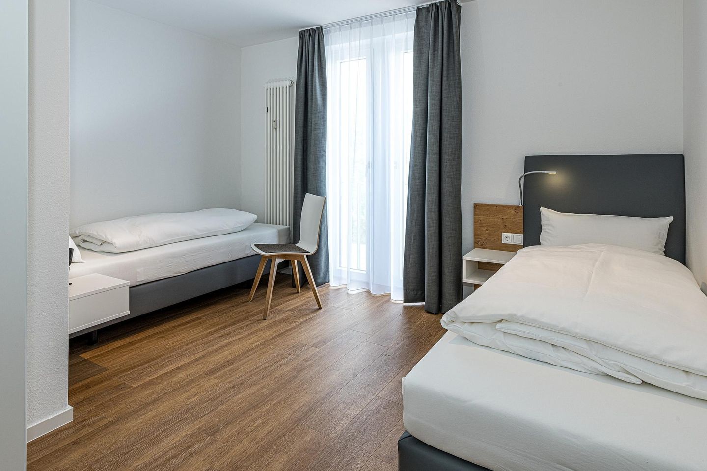 Deichhäuser Anna Küste Deichhäuser Anna Küste 7-34 Bensersiel - Schlafzimmer mit zwei Einzelbetten