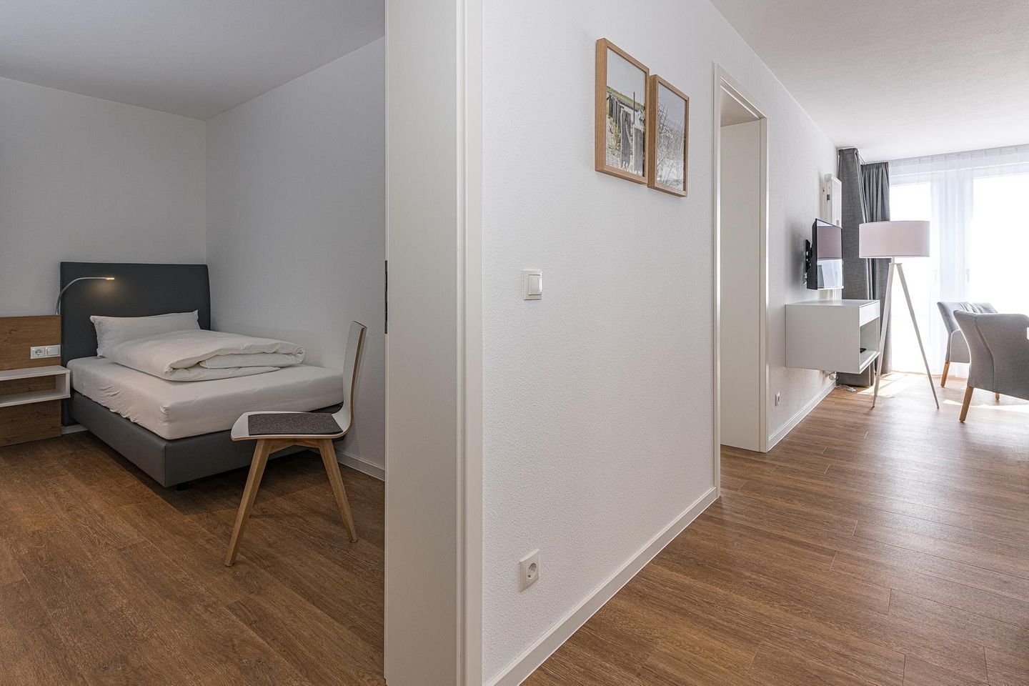 Deichhäuser Anna Küste Deichhäuser Anna Küste 8-34 Bensersiel - Schlafzimmer mit zwei Einzelbetten