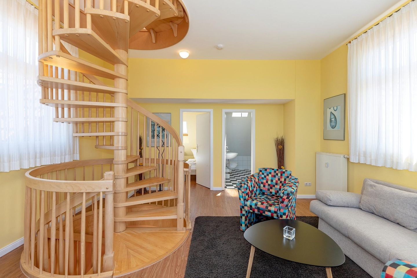 Meeresblick Meeresblick 514 Kühlungsborn - Wohn-Essbereich mit Couch