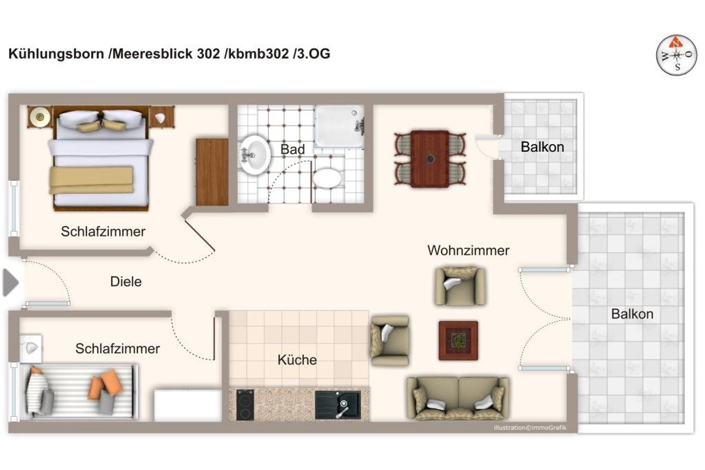 Meeresblick Meeresblick 302 Kühlungsborn - Grundriss
