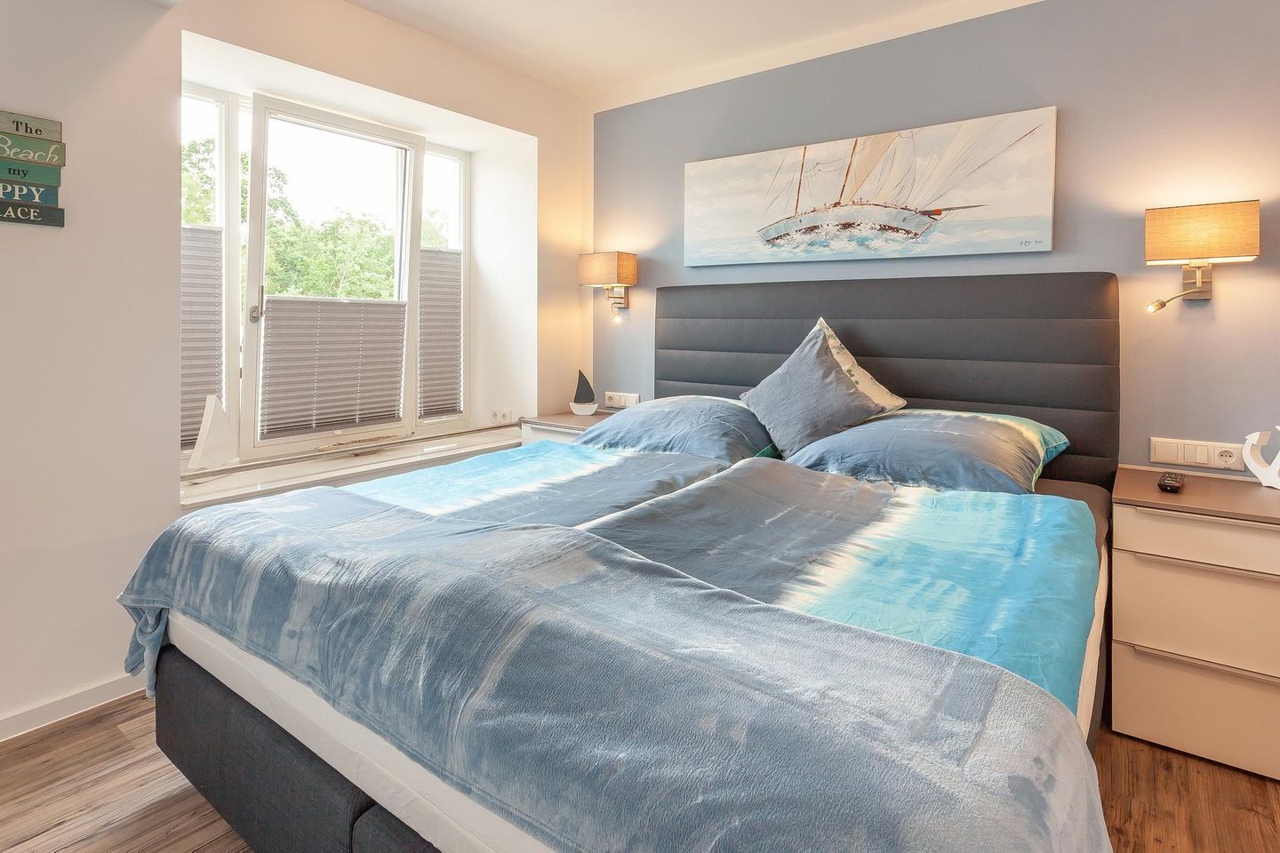 Haus Stubnitz Binz-Prora Haus Stubnitz "Meerzeit" 2.4 Rügen - Schlafzimmer mit Doppelbett