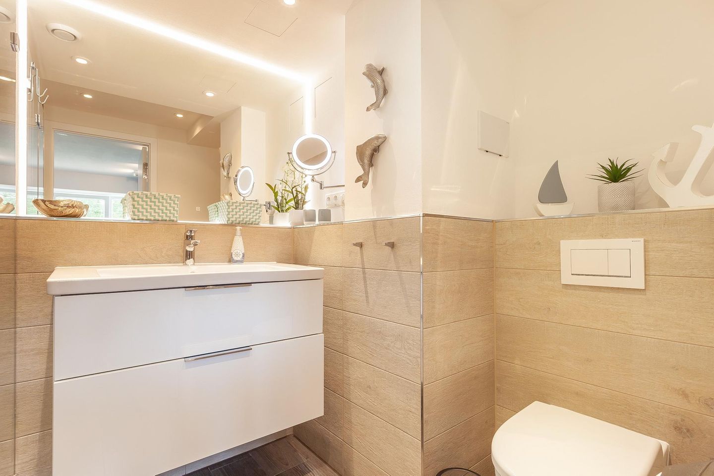 Haus Stubnitz Binz-Prora Haus Stubnitz "Meerzeit" 2.4 Rügen - Badezimmer mit Dusche