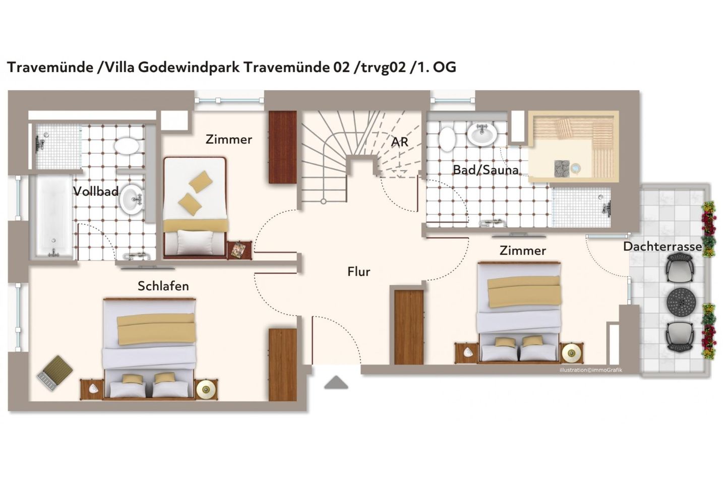 Villa Godewindpark Travemünde Villa Godewindpark Travemünde 02 Travemünde - Grundriss (Angaben ohne Gewähr)