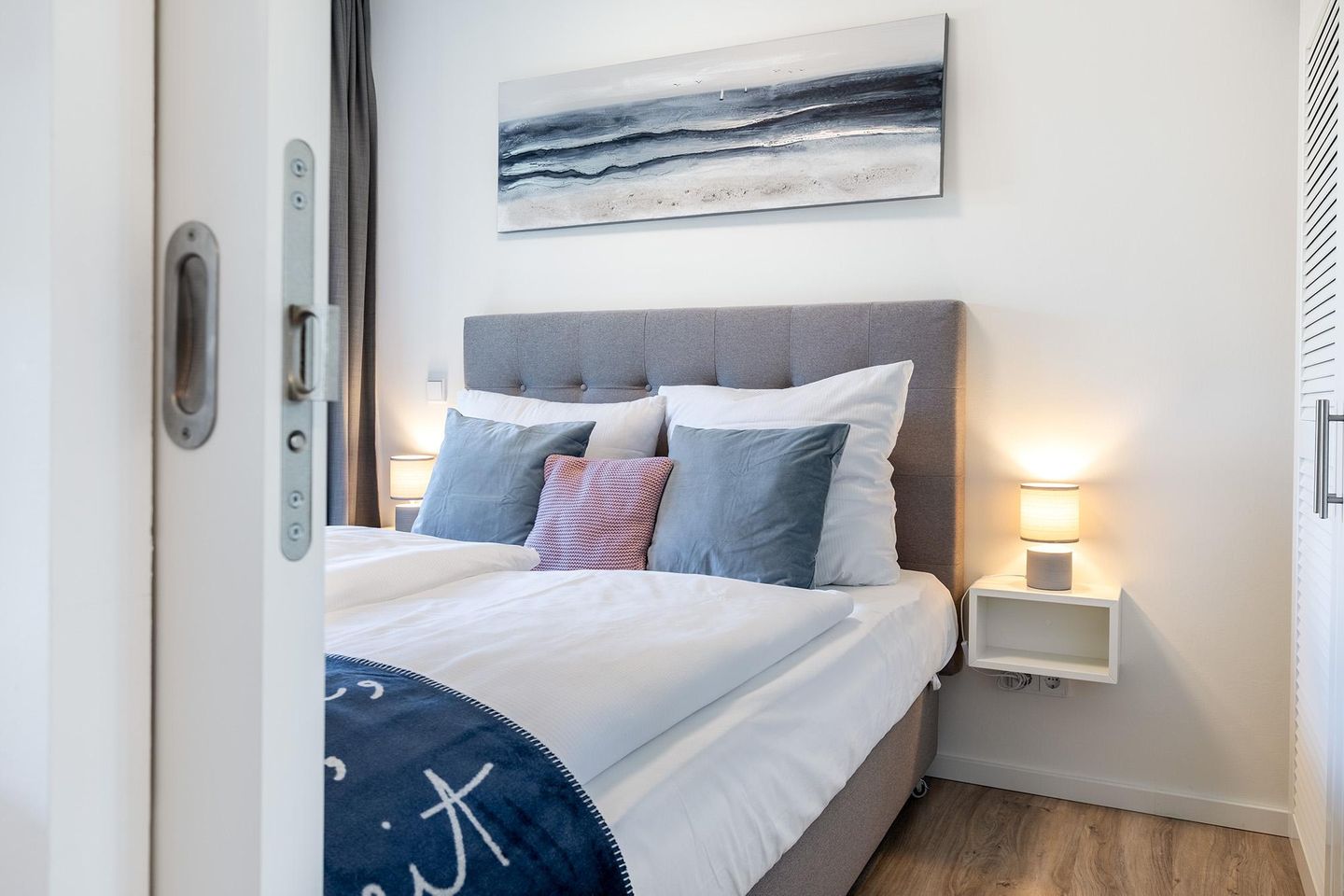 Godewindpark Travemünde Godewindpark Travemünde 1-10 Travemünde - Schlafzimmer mit Boxspringbett