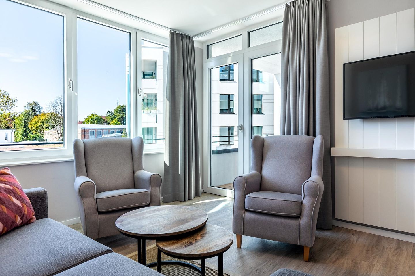 Godewindpark Travemünde Godewindpark Travemünde 1-15 Travemünde - Wohn-Essbereich mit Zugang zur Loggia