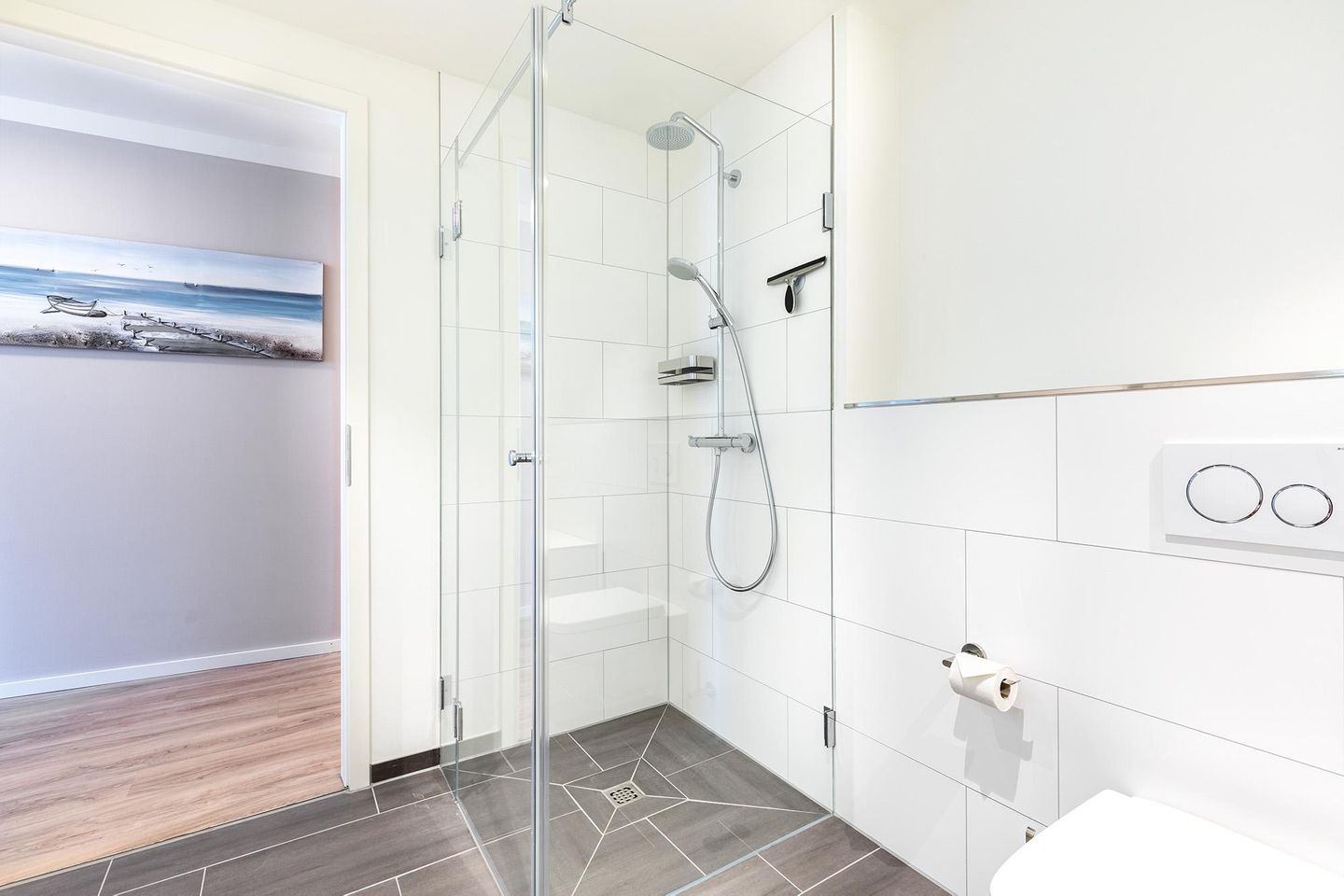 Godewindpark Travemünde Godewindpark Travemünde 1-02 Travemünde - Badezimmer mit Regendusche