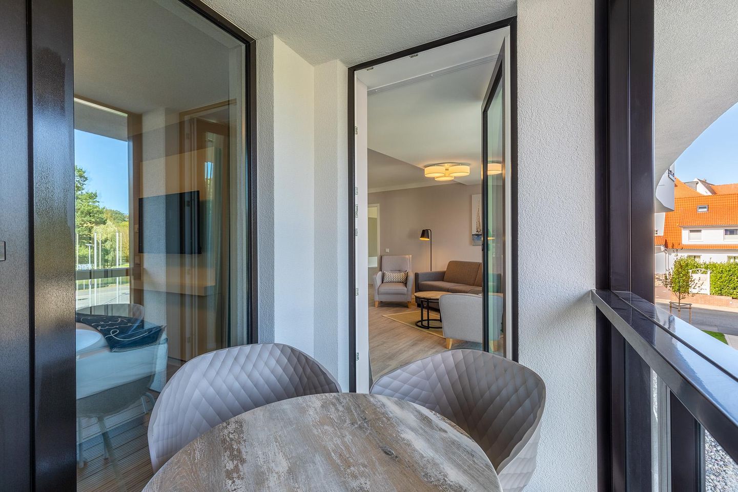 Godewindpark Travemünde Godewindpark Travemünde 1-04 Travemünde - Überdachte Loggia mit Zugang zum Wohn-Essbereich