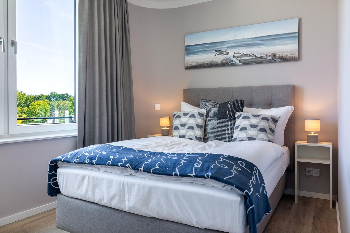 Godewindpark Travemünde Godewindpark Travemünde 3-18 Travemünde - Schlafzimmer "2" mit Boxspringbett