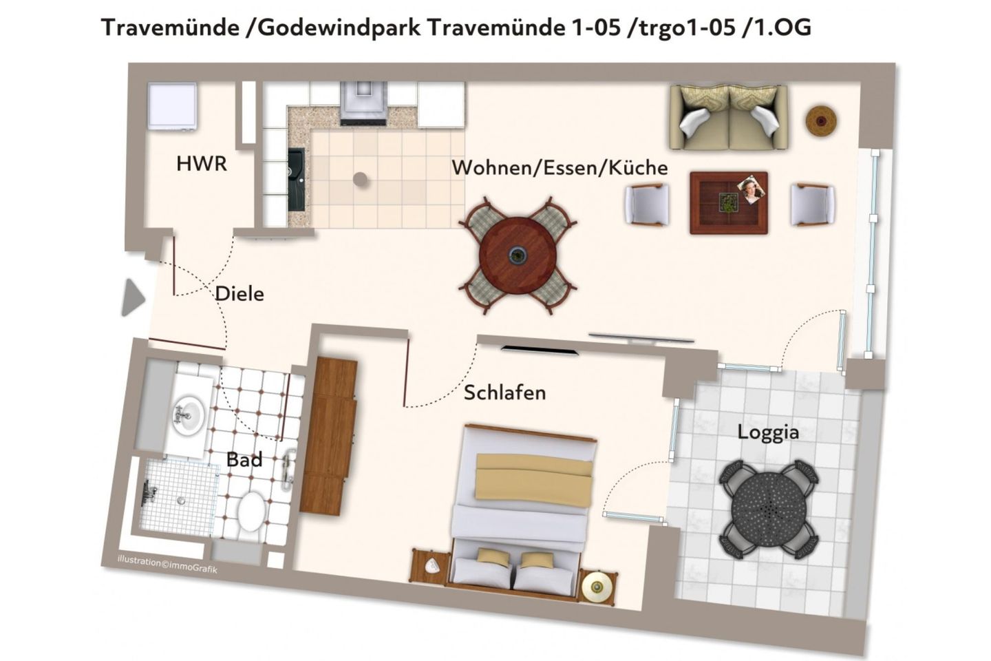 Godewindpark Travemünde Godewindpark Travemünde 1-05 Travemünde - Grundriss (Angaben ohne Gewähr)