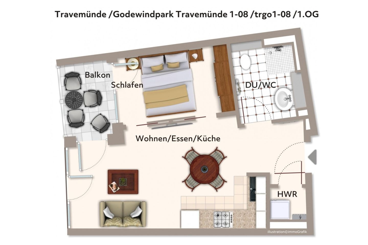 Godewindpark Travemünde Godewindpark Travemünde 1-08 Travemünde - Grundriss (Angaben ohne Gewähr)
