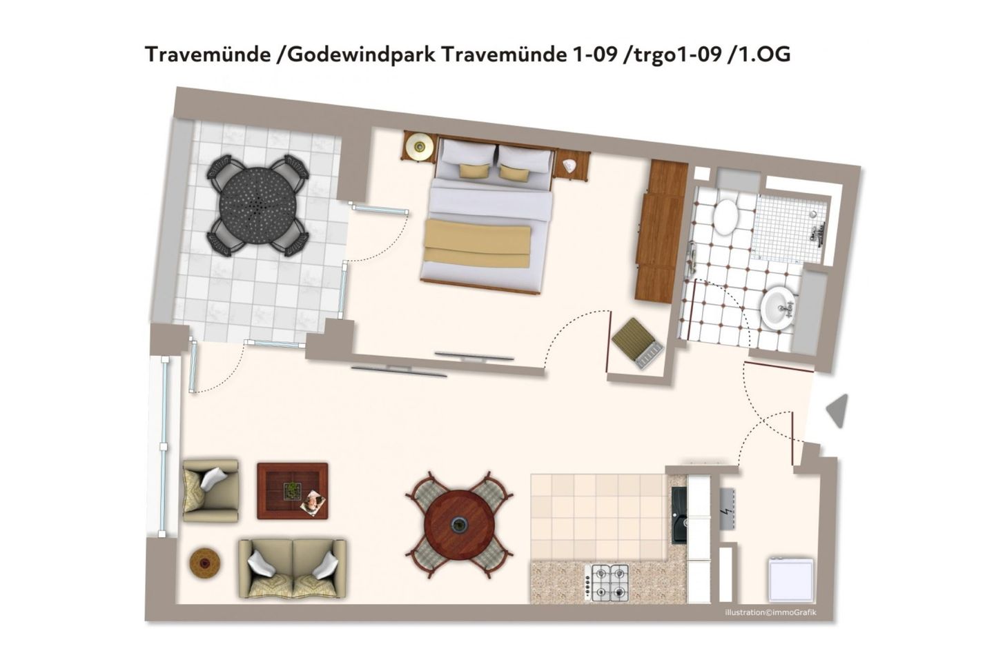 Godewindpark Travemünde Godewindpark Travemünde 1-09 Travemünde - Grundriss (Angaben ohne Gewähr)