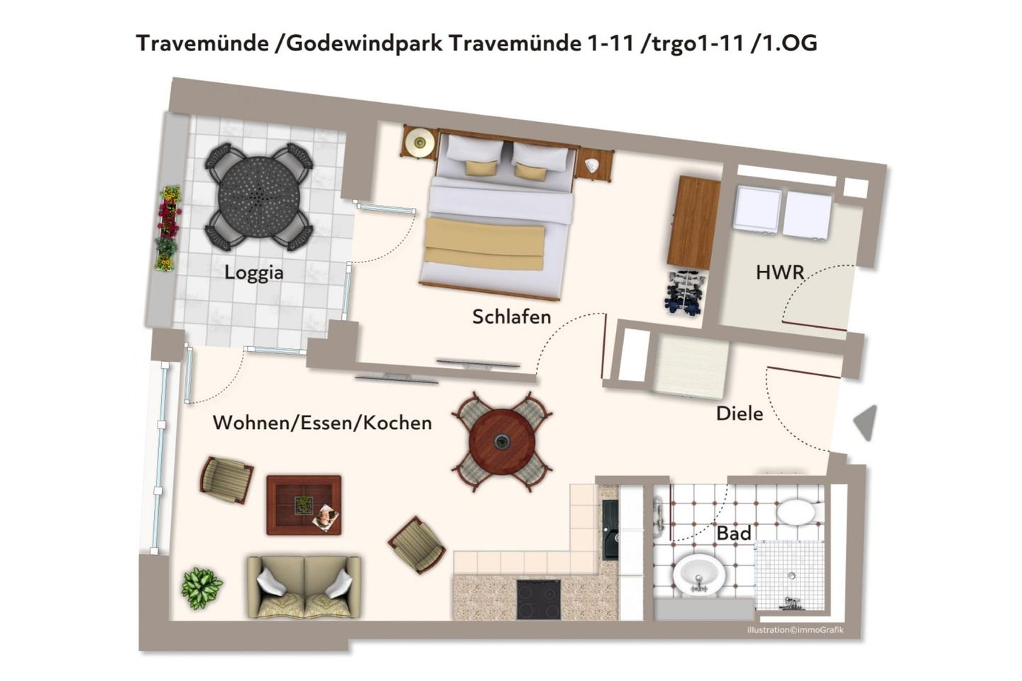 Godewindpark Travemünde Godewindpark Travemünde 1-11 Travemünde - Grundriss (Angaben ohne Gewähr)