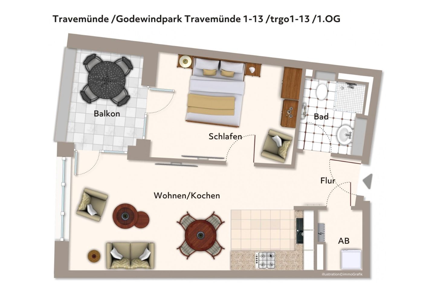 Godewindpark Travemünde Godewindpark Travemünde 1-13 Travemünde - Grundriss (Angaben ohne Gewähr)