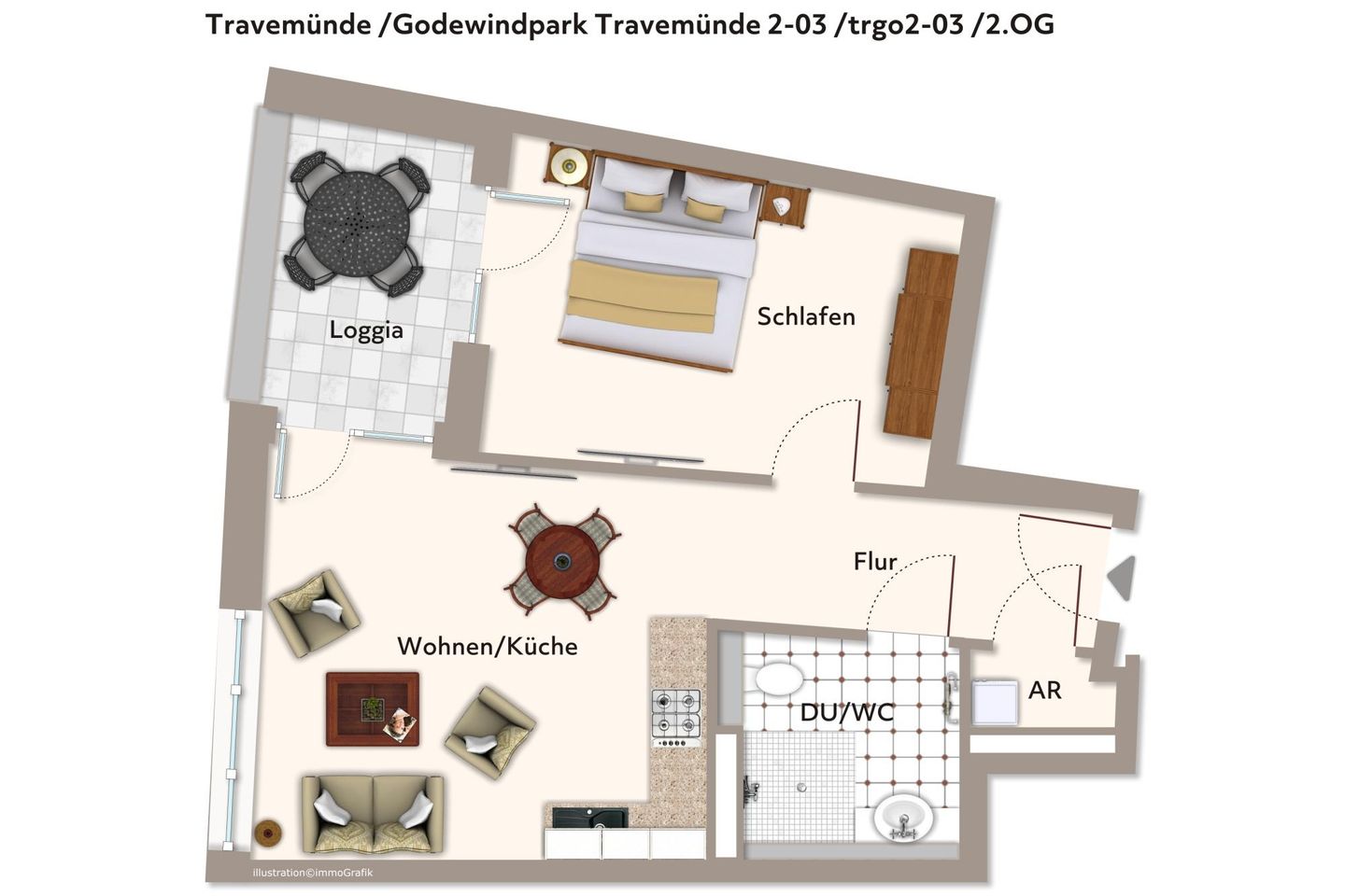 Godewindpark Travemünde Godewindpark Travemünde 2-03 Travemünde - Grundriss (Angaben ohne Gewähr)