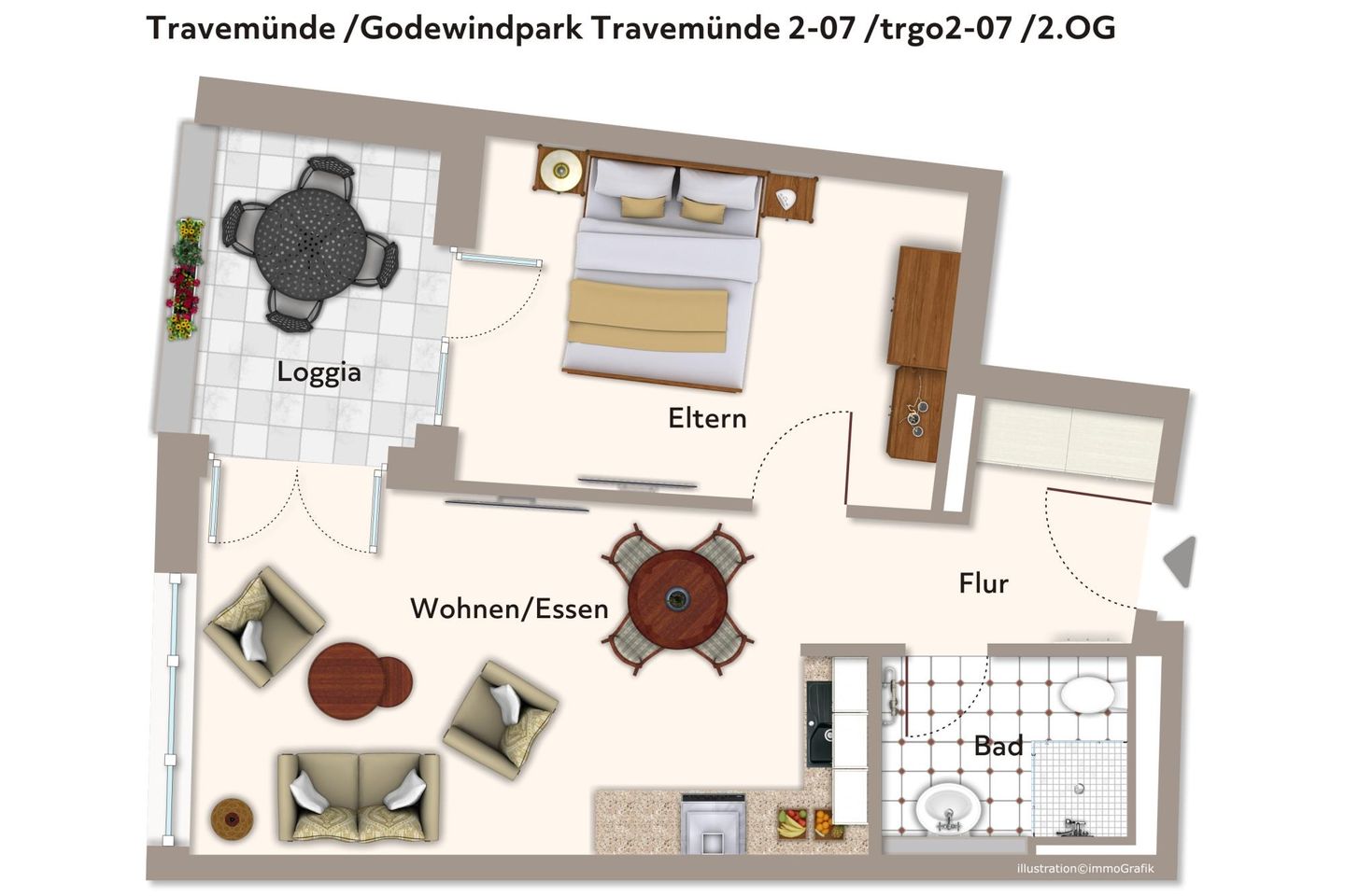 Godewindpark Travemünde Godewindpark Travemünde 2-07 Travemünde - Grundriss (Angaben ohne Gewähr)