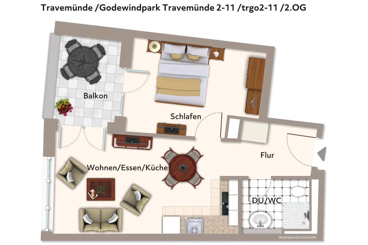Godewindpark Travemünde Godewindpark Travemünde 2-11 Travemünde - Grundriss (Angaben ohne Gewähr)