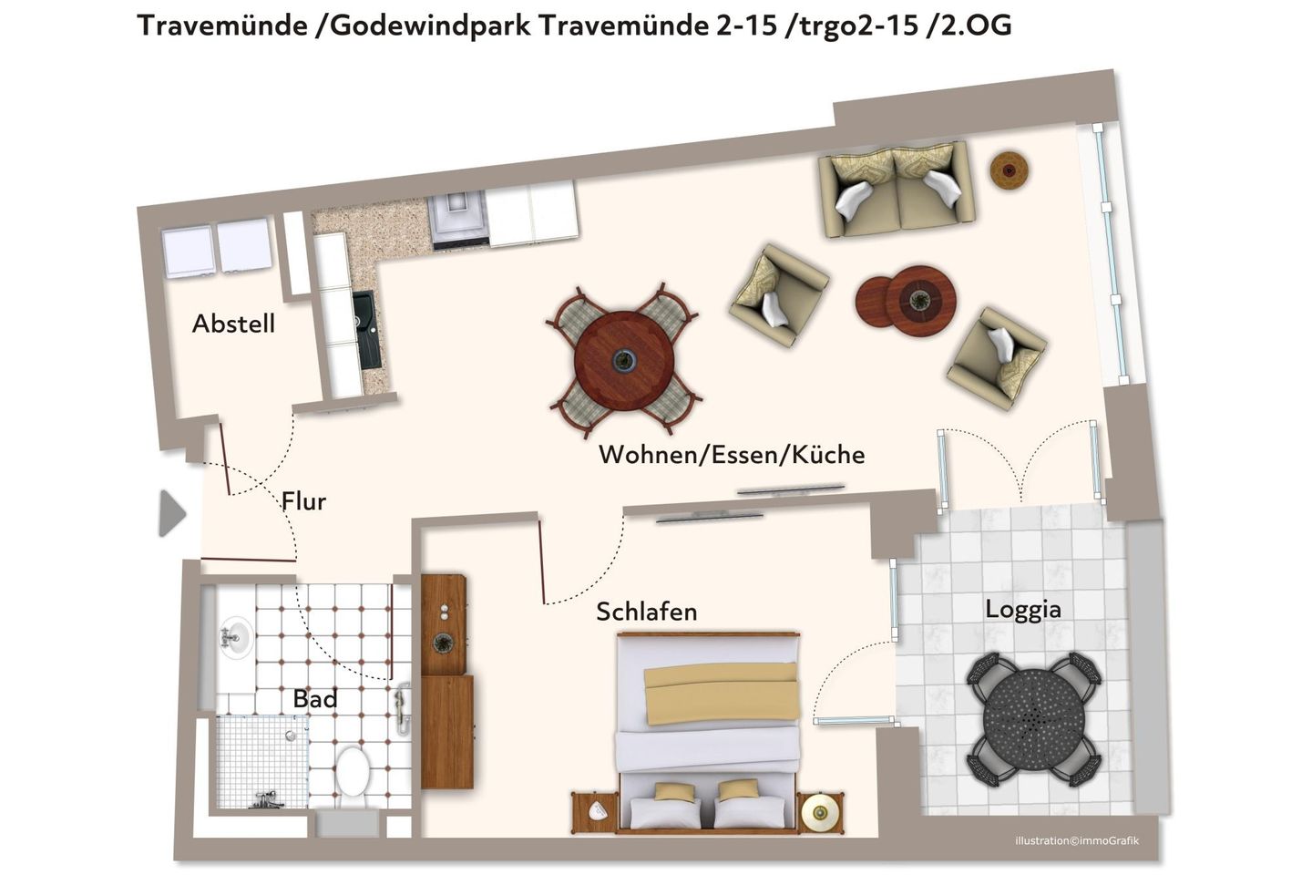 Godewindpark Travemünde Godewindpark Travemünde 2-15 Travemünde - Grundriss (Angaben ohne Gewähr)