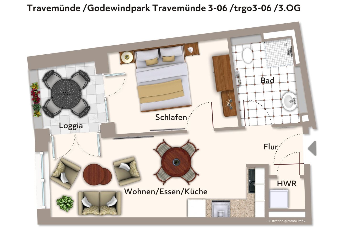 Godewindpark Travemünde Godewindpark Travemünde 3-06 Travemünde - Grundriss (Angaben ohne Gewähr)