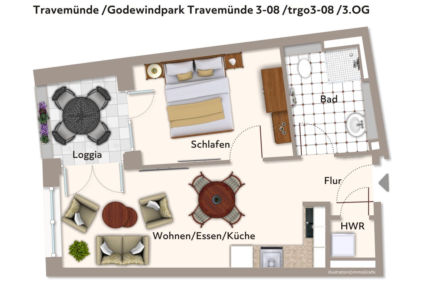 Godewindpark Travemünde Godewindpark Travemünde 3-08 Travemünde - Grundriss (Angaben ohne Gewähr)
